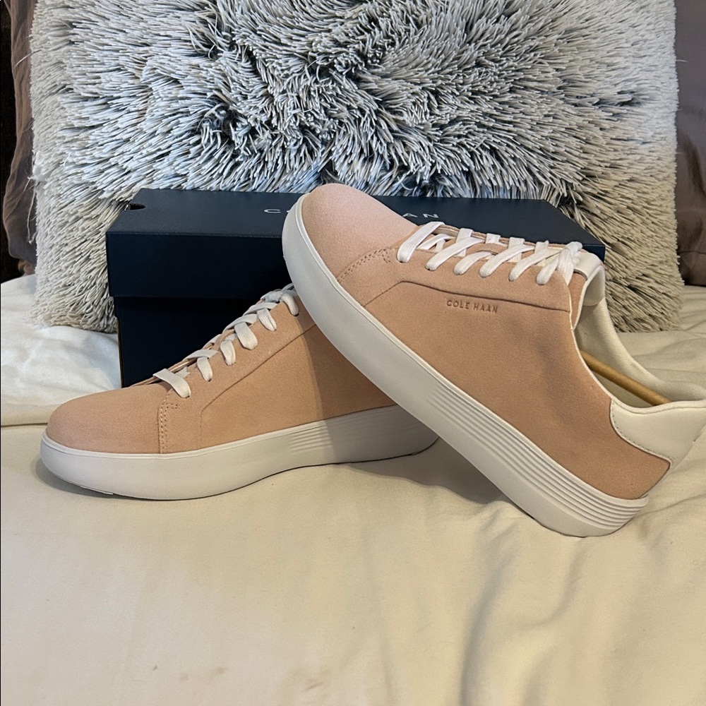 Cole Haan Blush Suede Sneakers